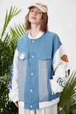 Unisex Jacket Autumn Stitching Affixed Cloth Embroidered Jacket Women's Clothing