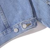 Men Denim Jacket Embroidered Washed Jeans Men's Ins Loose Jacket