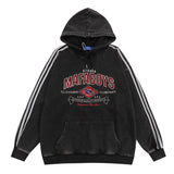 Men Hoodie Embroidered Letter Hooded Sweater Washed Old Loose Men