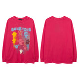 Men Long Sleeve Shirt Printed Couple Long Sleeve Vibe Idle Style Bottoming T-shirt Men