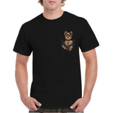 T-shirt casual yellow dog pattern