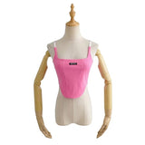 Women Camisole Elastic Curved Hem Backless Camisole