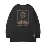 Men's Long Sleeve Shirt Letter Printed Long Sleeve T-shirt Men's Loose Ins Casual Top