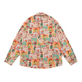 Men Long Sleeved T Shirt Cartoon Animation Long Sleeve Printed Shirt Boys Casual Loose Spring and Autumn