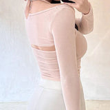 Women Long Sleeve Shirt Long Sleeve Shawl Halter U-Neck Vest Camisole Women