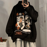 Men Hoodie Cartoon Hooded Sweatshirt Men Spring Autumn West Coast Fashion Brand Coat