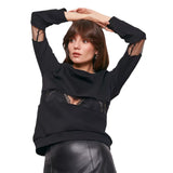 Women Sweatshirt Crew Neck Sweater Coat Women's Spring and Autumn Loose Casual
