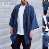 Men Jack Spring/Summer Men's Casual Linen Loose Linen Trench Coat