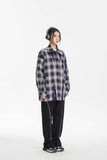 Unisex Jacket Fall Plaid Stitching Shirt Women's Clothing