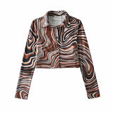 Women T-Shirt Short Knitted Shirt Top