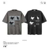 American vintage street T-shirt retro men's loose casual top