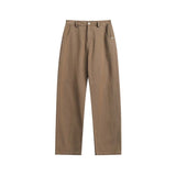 Unisex Pants Autumn Washed Button Casual Pants