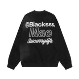 Men Hoodie Letter Printing round Neck Loose Sweatshirt Men's Spring and Autumn