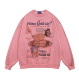Men Hoodie Printed Sweater Men's Casual Long Sleeve round Neck Loose Top