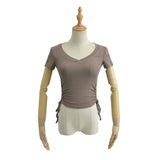 Women T-Shirt Workout Clothes Spring and Summer Sports Tight T-shirt for Women