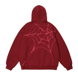 Men Hoodie Spider Web Printed Sweater Men's Loose Pullover Hoodie Autumn and Winter