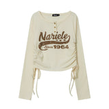 Women Long Sleeve T-Shirt Long Sleeve T-shirt Women's Spring and Autumn Letter Print Casual