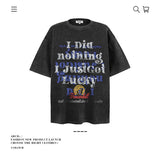 American vintage street T-shirt large size retro men's summer loose