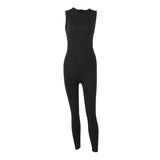 Women Jumpsuit Women's Sleeveless Slim High Top Sports Jumpsuit