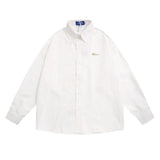 Men Long Sleeve T Shirt Spring and Autumn Leisure Long Sleeve Shirt Simple, Loose and Versatile Lapel Shirt