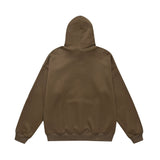 Men Fleece Lined Hoodie Hooded Sweater Loose Men's Clothing Ins Letter Embroidered Printed Pullover