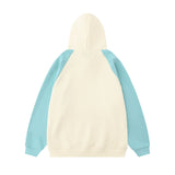 Men Hoodie Stitching Raglan Sleeve Loose Casual Hoodie Spring and Autumn