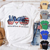 Women's Independence Day T Shirt round Neck Short Sleeve T-shirt Women's Top