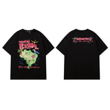 Men T Shirt Printed Couple Short Sleeve T-shirt Men and Women Street Casual Couple