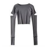 Women's T-Shirt Spring and Autumn Sports Top Short Women's T-shirt