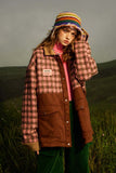 Unisex Jacket Autumn Woolen Contrast Color Coat Women's Clothing