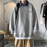 Men Hoodie Polo Collar Sweater Men's Hiphop Spring and Autumn All-Matching Loose