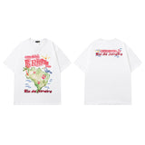 Men T Shirt Printed Couple Short Sleeve T-shirt Men and Women Street Casual Couple