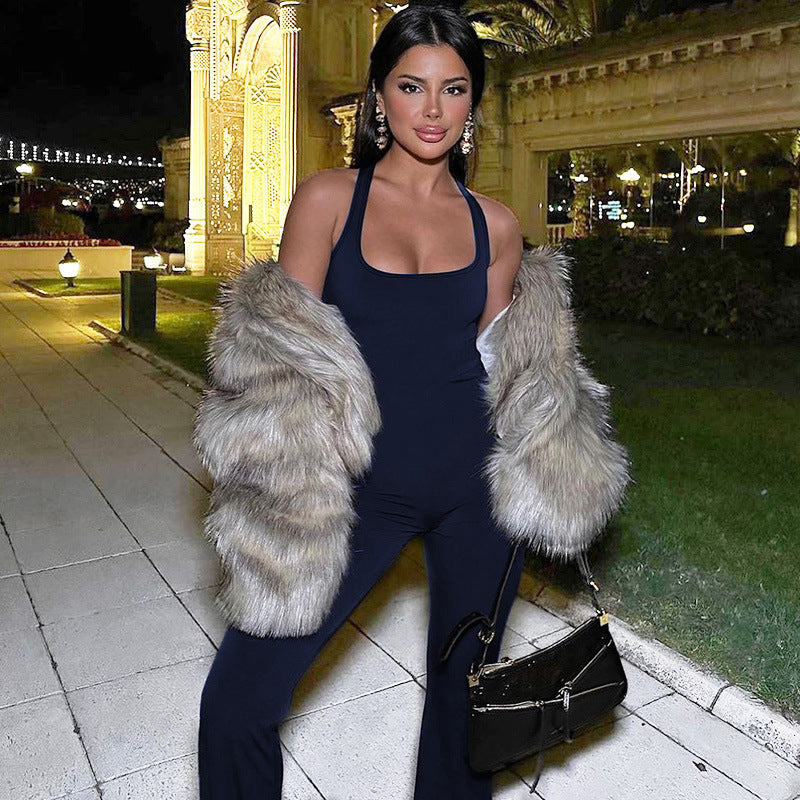 Women Jumpsuit Fashion Fashion Sexy Backless Jumpsuit