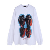 Men Long Sleeve Shirt Printed Long Sleeve Bottoming T-shirt Men and Women Retro