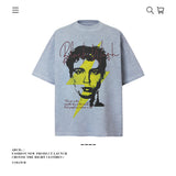 American vintage street T-shirt pure cotton retro men's and women's summer loose