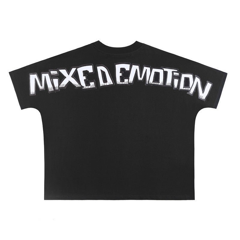 Mixed Emotion T-Shirt MIXED EMOTION Boxy Crew Neck Loose Short Sleeve