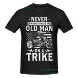 Vintage Never Underestimate An Old Man On A Trike T-Shirt