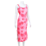 Women's Desses Printed Suspender Skirt Dress Women