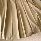 Women Skirt Vintage Spring High Waist Midi Skirt