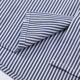 Men Long Sleeved T Shirt Spring and Autumn Vertical Striped Long Sleeve Shirt Men's Casual Loose Shirt Outer Wear