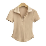 Women T-Shirt Slim Fit Slimming Short Sleeve Underwear T-shirt Top