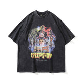 Men T Shirt round Neck Cotton Street National Fashion Loose Hip Hop Short Sleeve T-shirt