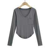 Women T-Shirt Long Sleeve T-shirt for Women Autumn Undershirt