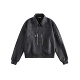 Unisex Jacket Autumn Loose Retro Pu Coat
