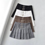 Women Skirt High Waist Skirt Women Ins Preppy Style Skirt