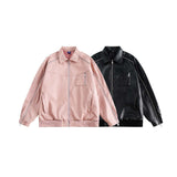 Unisex Jacket Fall Personality Zipper Leather Coat