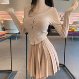 Women Long Sleeve Shirt Cardigan Top Women's Tight Bottoming Shirt