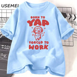 Born To Yap Forced To Work Cat with Headphones Meme