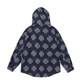 Men Hoodie Hooded Loose Top Coat Men's Three-Dimensional Denim