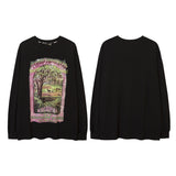 Men's Long Sleeve Shirt Printed Design round Neck Top Men's Long Sleeve T-shirt